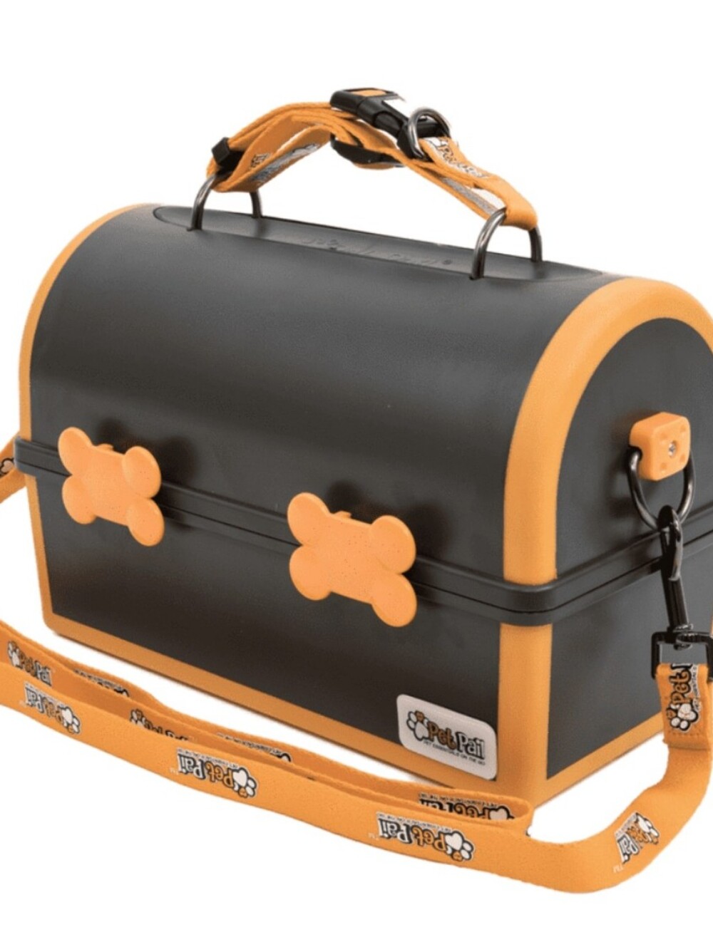 My Pet Pails All-in-One Travel Dog Bowl - Orange & Black Nib
